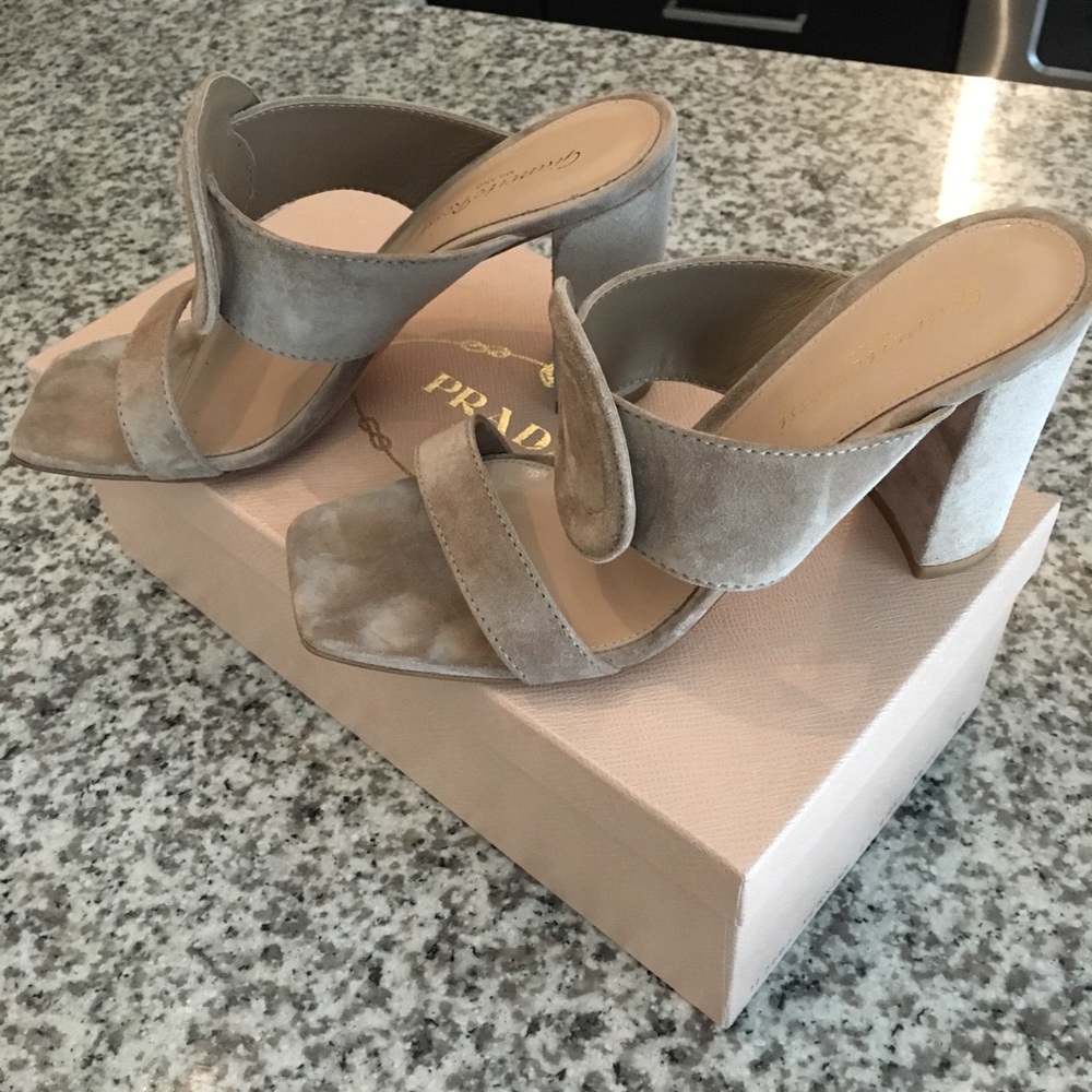 Gianvito Rossi 85mm Suede Slide Sandals - Picture 3 of 8